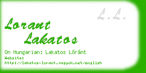 lorant lakatos business card