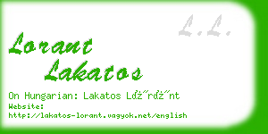 lorant lakatos business card